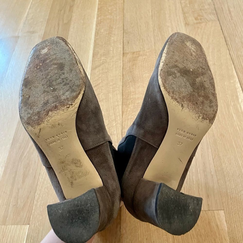 ✨HP✨Gray suede leather ankle boots from Tomorrowland - Picture 5 of 6